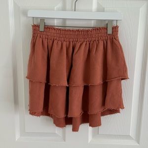 Aerie tiered French Terry skirt